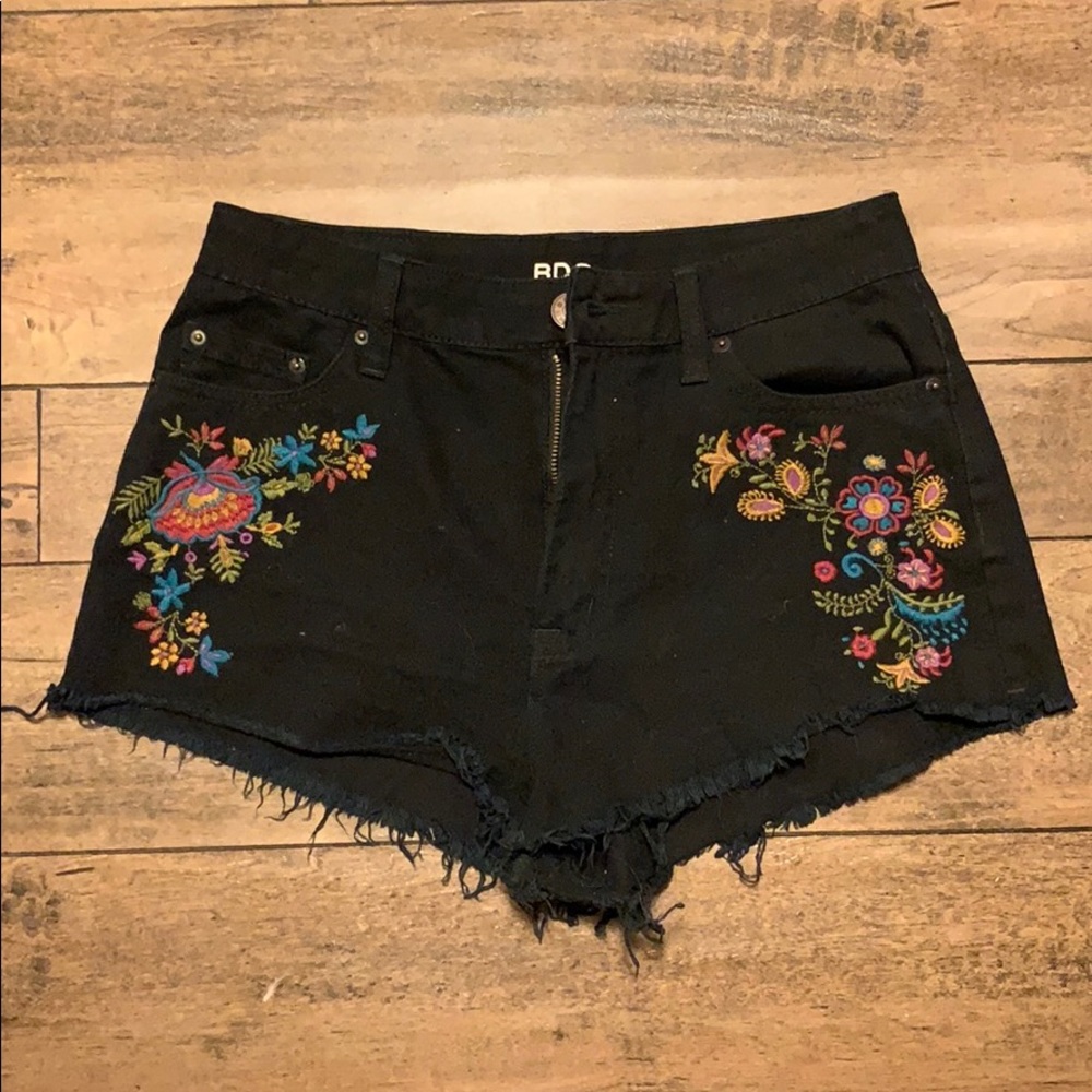 BDG black high rise cheeky shorts